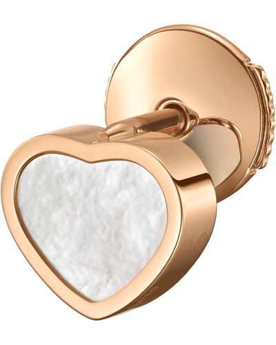 Chopard Rose Gold And Mother-of-pearl My Happy Hearts Single Earring - Natural