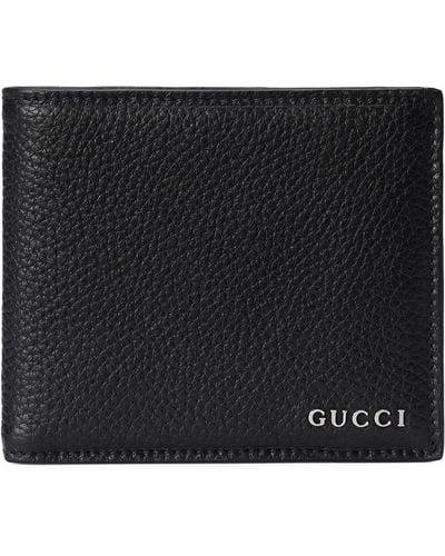 Gucci Leather Logo Bifold Wallet - Black