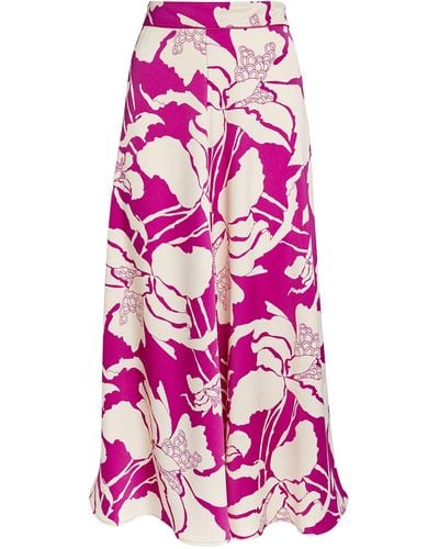 MAX&Co. Floral Midi Skirt - Pink
