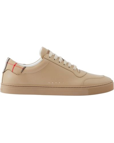 Burberry Robin Check Low-top Sneakers - Natural