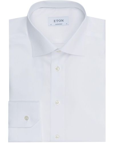 Eton Contemporary Fit Cotton Twill Shirt - White