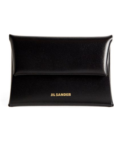 Jil Sander Leather Folding Wallet - Black