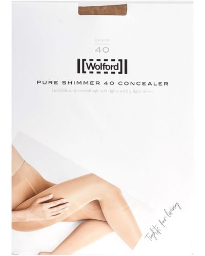 Wolford Pure Shimmer 40 Concealer Tights - Brown