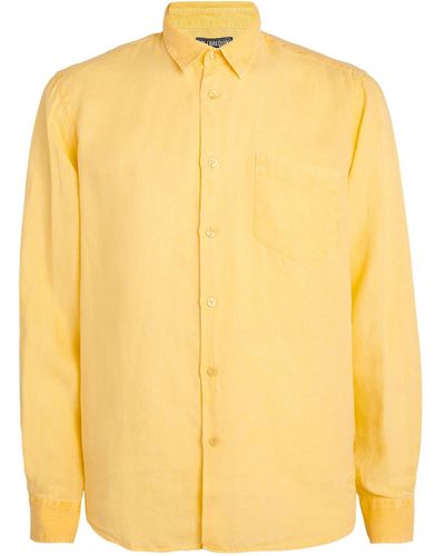 Vilebrequin Linen Caroubis Shirt - Yellow