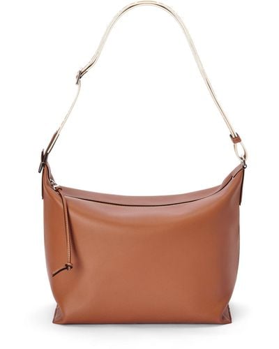 Loewe Leather Cubi Shoulder Bag - Brown