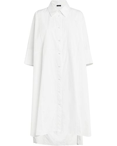 JOSEPH Poplin Dania Shirt Dress - White
