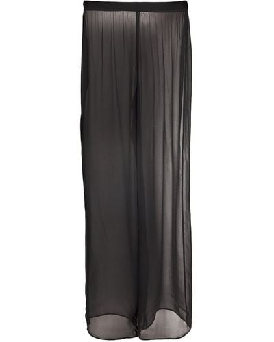 Christopher Esber Silk Sheer Wide-leg Trousers - Black