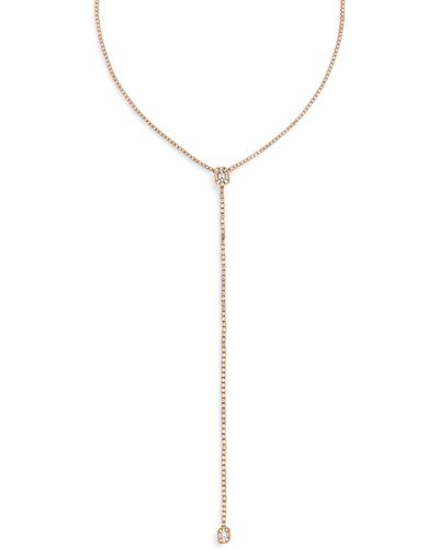 SHAY Rose Gold And Diamond Illusion Necklace - White