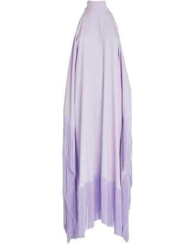 ‎Taller Marmo Fringed Davina Kaftan Dress - Purple