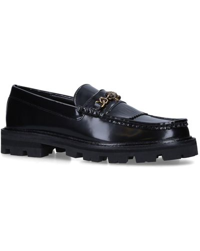 Kurt Geiger Leather Carnaby Chunky Loafers - Black