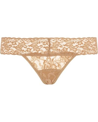 Hanky Panky Low-rise Lace Thong - Natural
