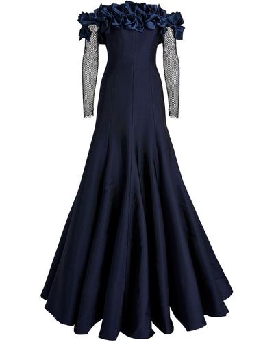 Alexis Mabille Detachable-sleeve Gown - Blue