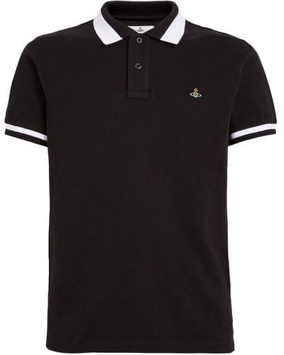 Vivienne Westwood Embroidered Orb Polo Shirt - Black
