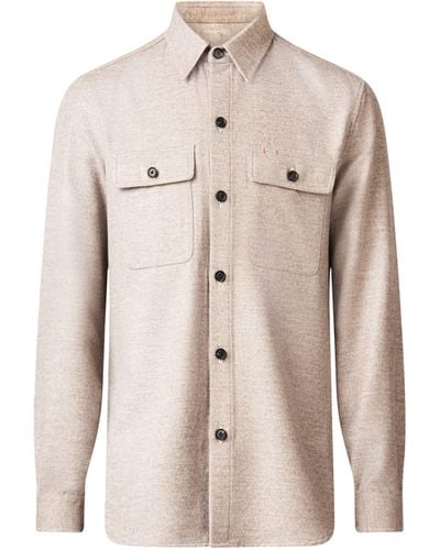 Isaia Wool-cashmere Overshirt - Natural