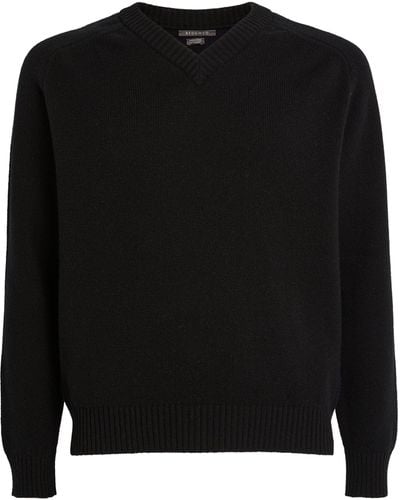 Begg x Co Cashmere V-neck Sweater - Black