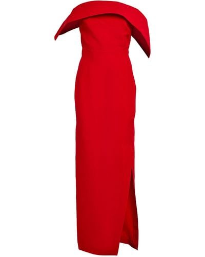 Roland Mouret Wool-silk Maxi Dress - Red