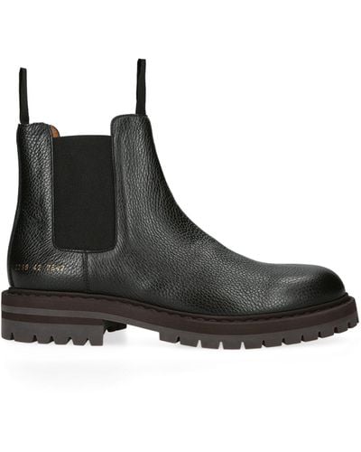 Common Projects Suede Lug-sole Chelsea Boots - Black