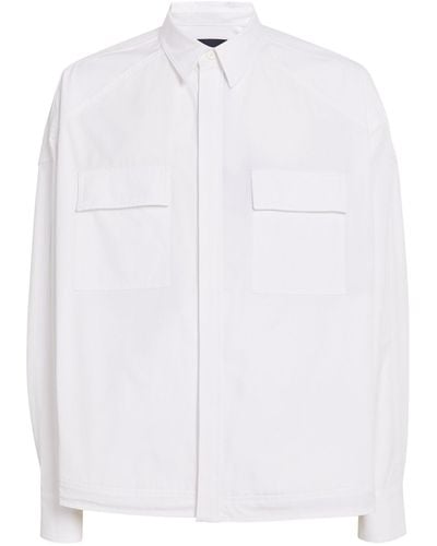 Juun.J Cotton Shirt Jacket - White