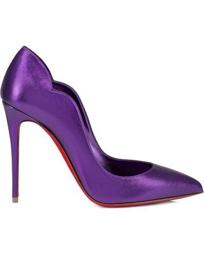 Christian Louboutin Hot Chick Metallic-leather Court Shoes 100 - Purple