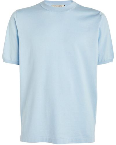 FIORONI CASHMERE Cotton T-shirt - Blue