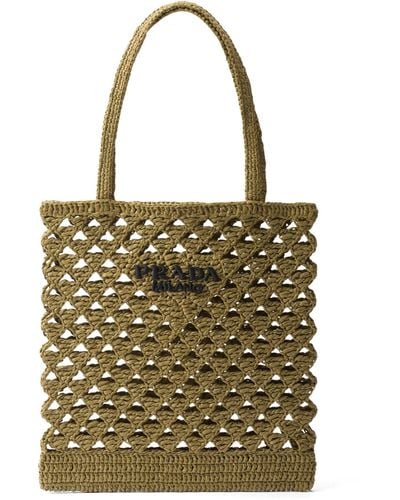 Prada Crochet Tote Bag - Metallic