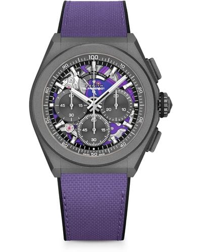 Zenith Titanium Defy El Primero 21 Watch 44mm - Purple
