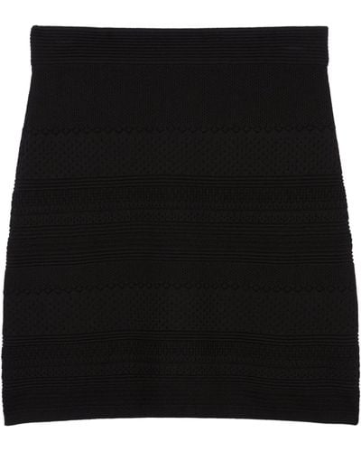 The Kooples Knitted Mini Skirt - Black