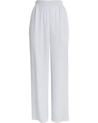 Theory Silk Straight-leg Pants - White