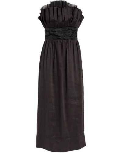Aje. Strapless Knot-detail Midi Dress - Black