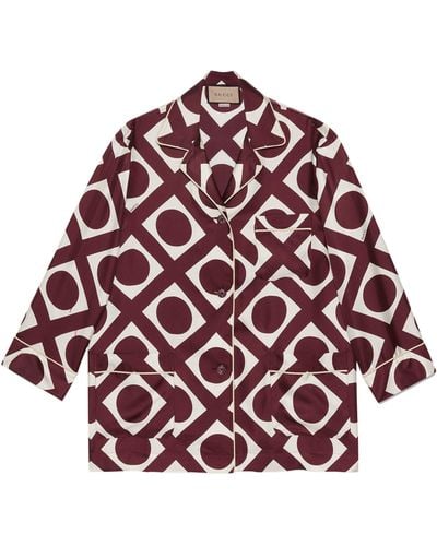 Gucci Patterned Pyjama Shirt - Red