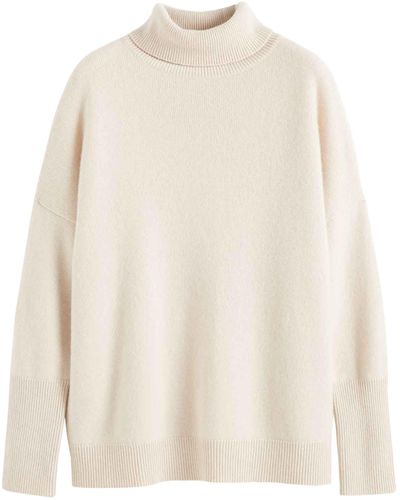 Chinti & Parker Cashmere Rollneck Sweater - White