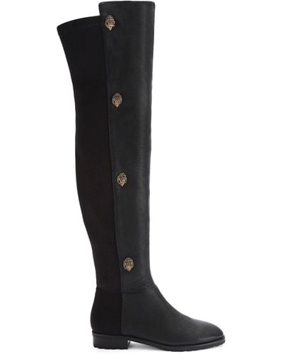 Kurt Geiger Leather Shoreditch Over-the-knee Boots - Black