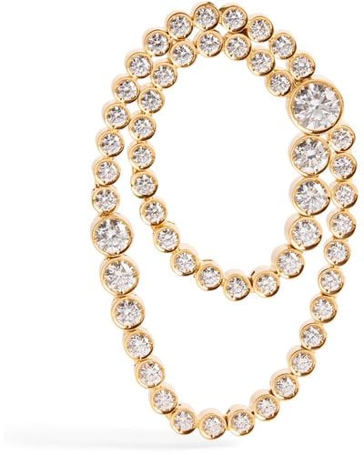 Sophie Bille Brahe Yellow Gold And Diamond Embrassée De Diamant Single Right Earring - Metallic