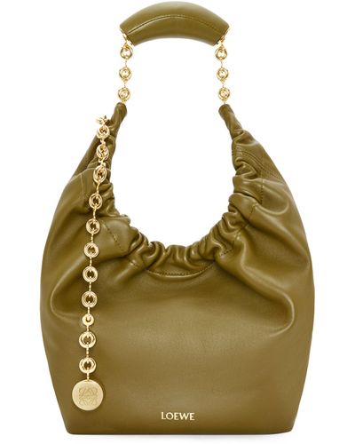 Loewe Small Leather Squeeze Top-handle Bag - Green