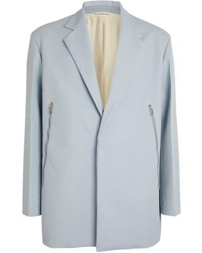 OAMC Side-zip Oversized Blazer - Blue