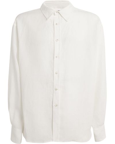 Commas Linen Relaxed Shirt - White
