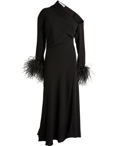 16Arlington Asymmetric Adelaide Midi Dress - Black