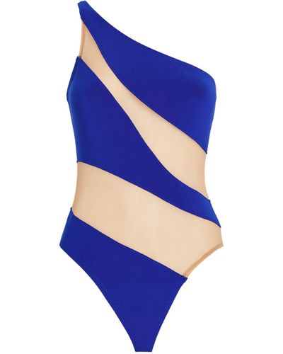 Norma Kamali Asymmetric Swimsuit - Blue