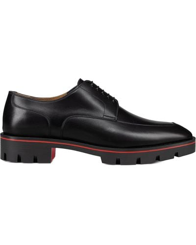 Christian Louboutin Davisol Leather Derby Shoes - Black