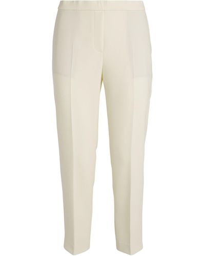 Theory Treeca Tailored Crop Trousers - Natural