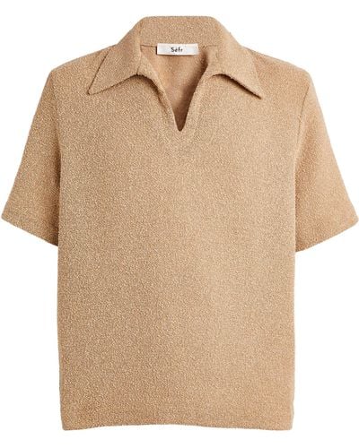 Séfr Bouclé Polo Shirt - Natural