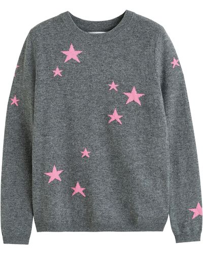 Chinti & Parker Wool-cashmere Star Sweater - Gray