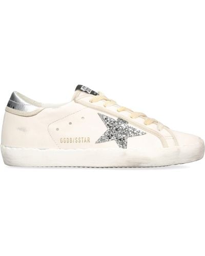 Golden Goose Leather Super-star Trainers - Natural