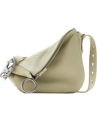 Burberry Small Leather Knight Shoulder Bag - Natural