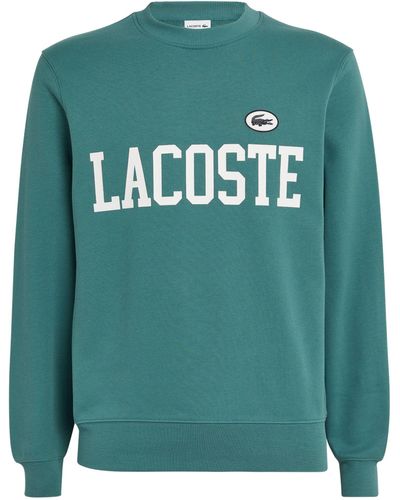 Lacoste Flocked-fleece Logo Sweatshirt - Green