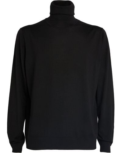 The Row Wool Rollneck Sweater - Black