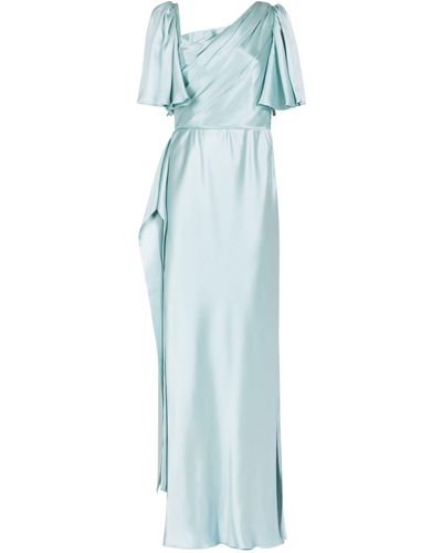 Dolce & Gabbana Silk Belted Dress - Blue
