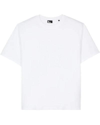 The Kooples Cotton Logo-embroidered T-shirt - White