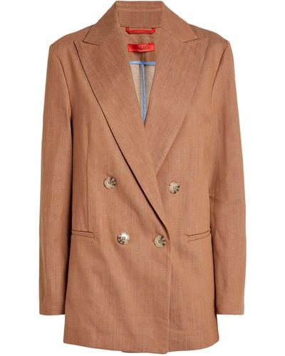 MAX&Co. Double-breasted Blazer - Brown