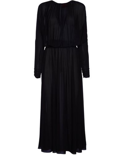 La DoubleJ Satin Demeter Maxi Dress - Black